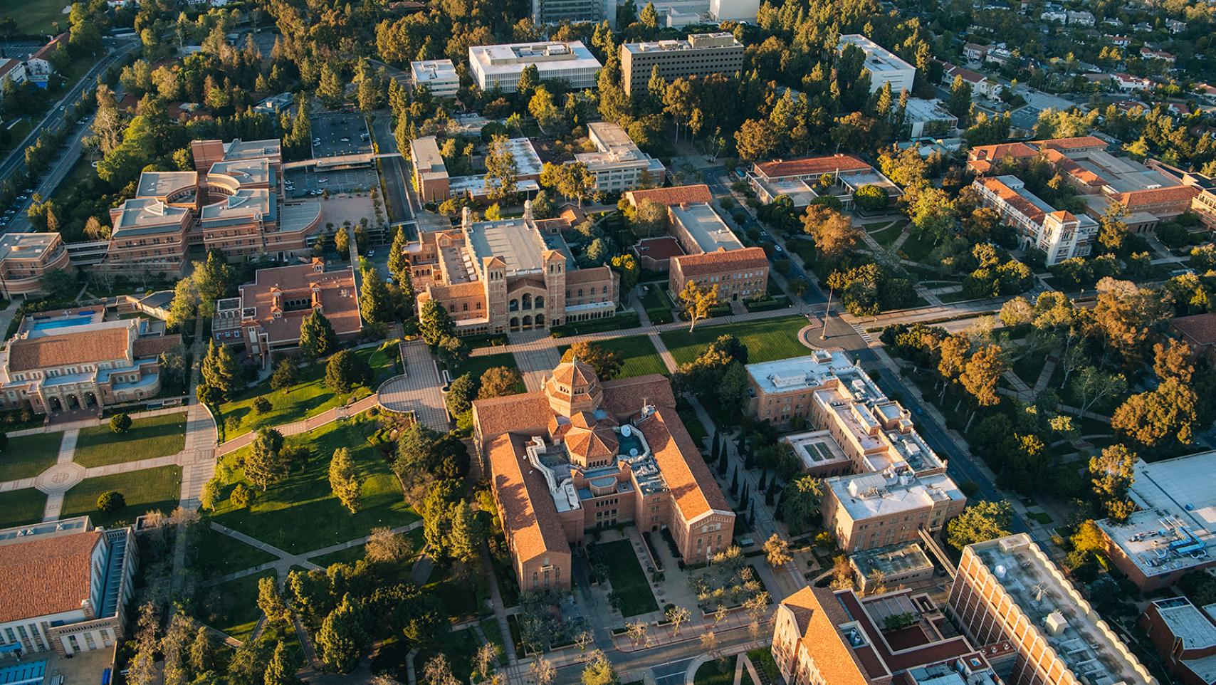 Arial view of UCLA's campus
